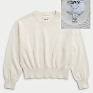 Aerie Women's Soft Cream Crew Neck Sweater